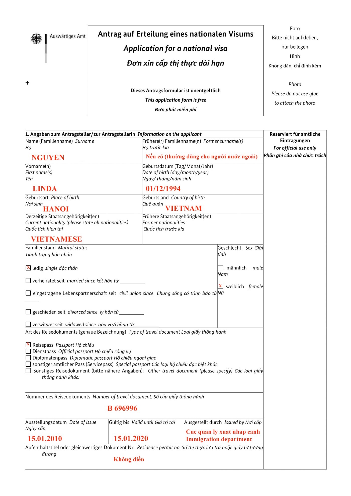 Hướng Dẫn Điền Đầy Đủ Thông Tin Đơn Xin Visa Du Học Đức | Trabi.Vn