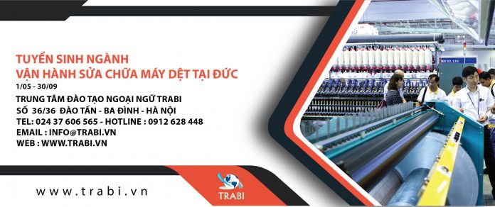 Thông báo tuyển sinh du học nghề vận hành và sửa chữa máy dệt 2019 Thông báo tuyển sinh du học nghề vận hành và sửa chữa máy dệt 2019