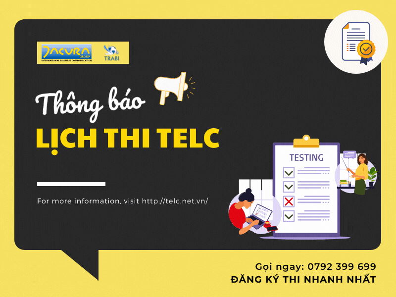 lịch thi telc HN, HCM mới nhất